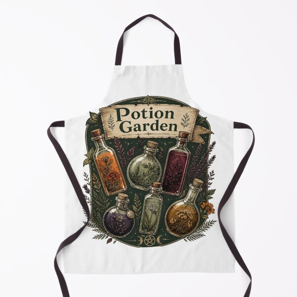 Item preview, Potion Garden Six Bottles of Herbal Magic designed and sold by OliviaHayesArt.