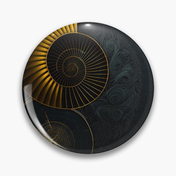 Item preview, Gold Compass Nautilus Astronomical Dark Print designed and sold by RAGANADesign.