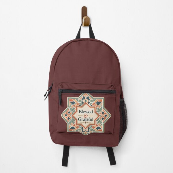 Item preview, Blessed & Grateful | Islamic Geometric 8-Point Star Mandala in Pastel Terracotta designed and sold by BRWAS.