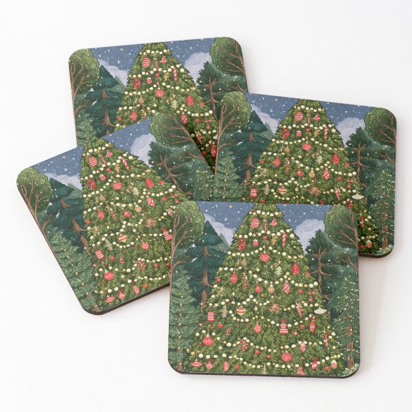 Item preview, Folk art Christmas Tree card designed and sold by MendaciousMina.