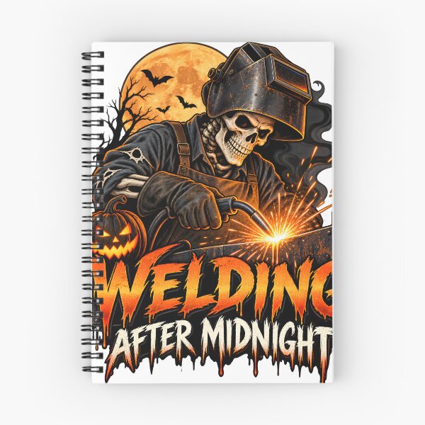 Item preview, Welding After Midnight Funny Halloween Welder Skeleton designed and sold by BachoOffBit.