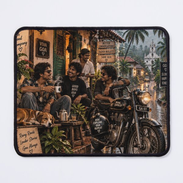 Item preview, Goa Monsoon Club — Rainy Roads Louder Stories designed and sold by Goanheartprints.