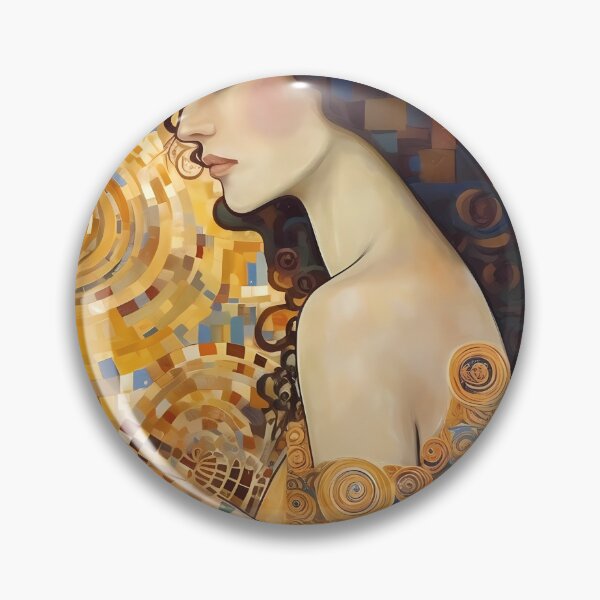 Item preview, Gold Spiral Mosaic Woman Dreaming Portrait designed and sold by RAGANADesign.