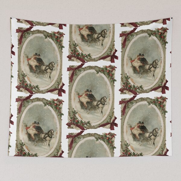 Item preview, Victorian sleigh Christmas card designed and sold by MendaciousMina.