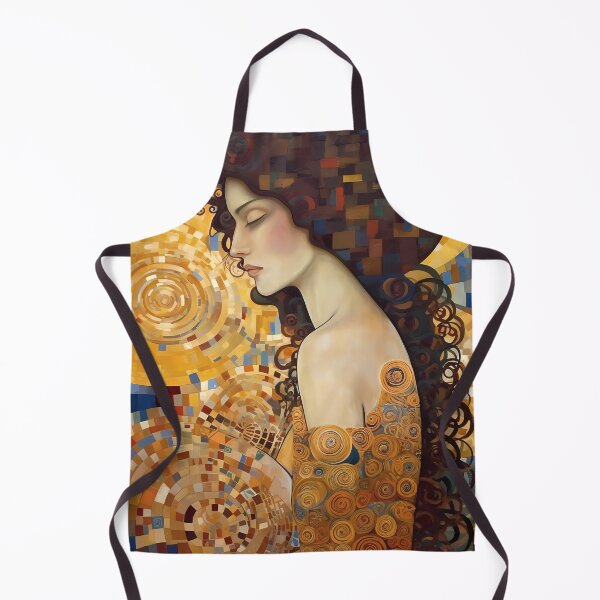 Item preview, Gold Spiral Mosaic Woman Dreaming Portrait designed and sold by RAGANADesign.