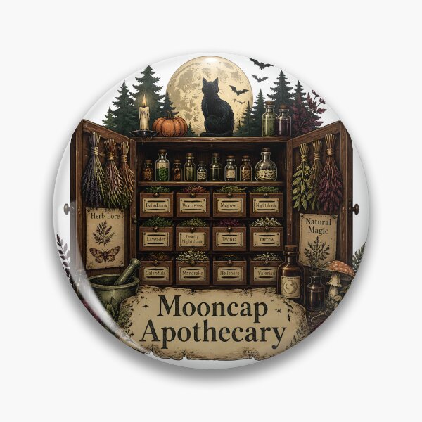 Item preview, Mooncap Apothecary Apothecary Drawers & Vials designed and sold by OliviaHayesArt.