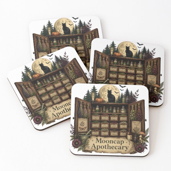 Item preview, Mooncap Apothecary Apothecary Drawers & Vials designed and sold by OliviaHayesArt.