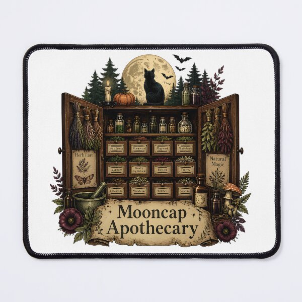 Item preview, Mooncap Apothecary Apothecary Drawers & Vials designed and sold by OliviaHayesArt.