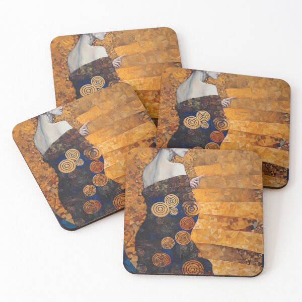 Item preview, Golden Mosaic Woman Auburn Hair Portrait designed and sold by RAGANADesign.
