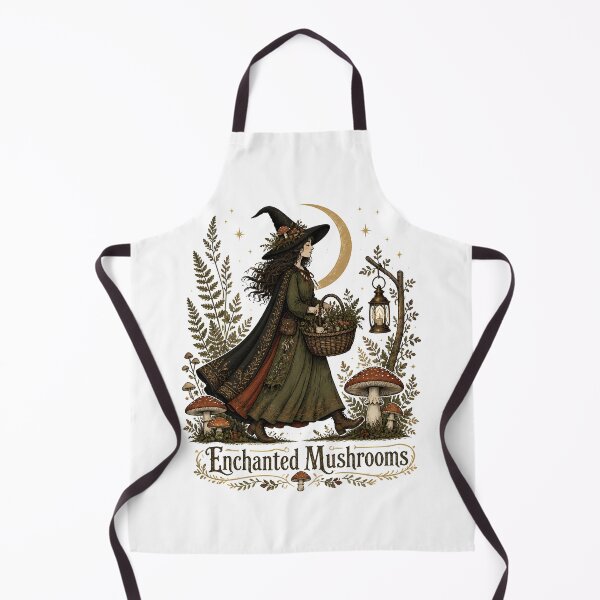 Item preview, Enchanted Mushrooms Cottage Witch in the Wild designed and sold by OliviaHayesArt.