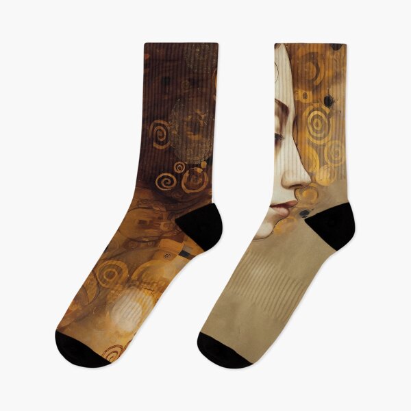 Item preview, Amber Mosaic Woman Profile Ochre Portrait designed and sold by RAGANADesign.