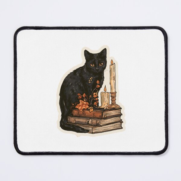 Item preview, Black Cat Books Candles Fall Witchy Aesthetic designed and sold by NicolasGlowArt.