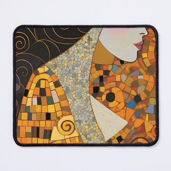 Item preview, Golden Tile Mosaic Woman Blue Eye designed and sold by RAGANADesign.