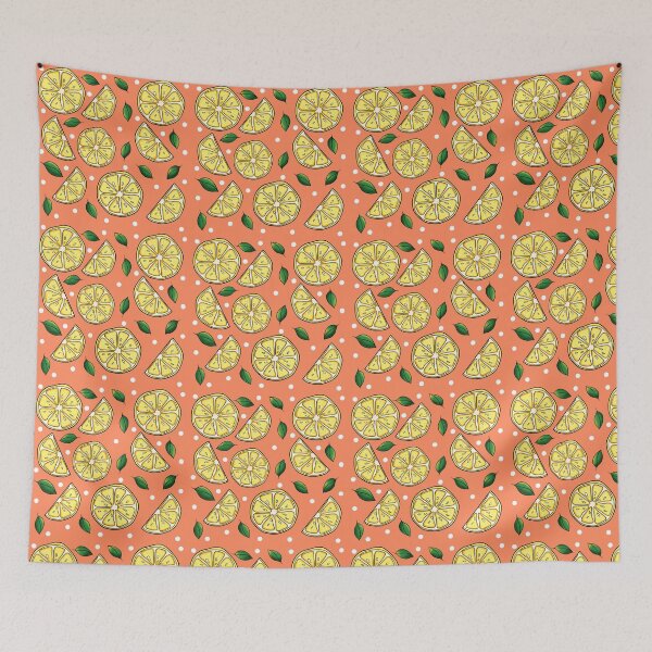 Item preview, Lemons with orange background  designed and sold by RavenAMarie .