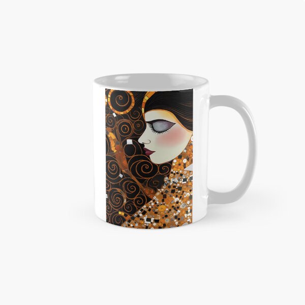 Item preview, Black Gold Swirl Woman Eye Portrait designed and sold by RAGANADesign.