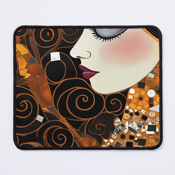 Item preview, Black Gold Swirl Woman Eye Portrait designed and sold by RAGANADesign.