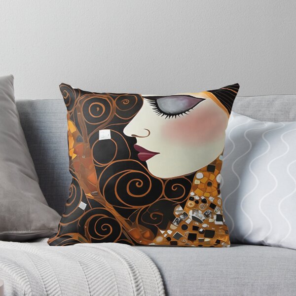 Item preview, Black Gold Swirl Woman Eye Portrait designed and sold by RAGANADesign.
