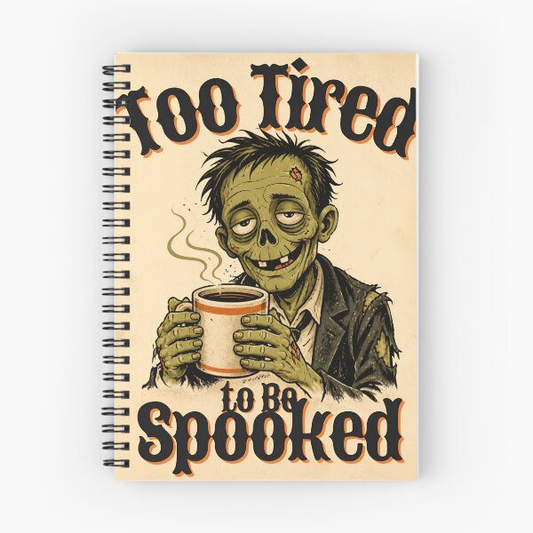 Item preview, Too Tired to Be Spooked – Funny Halloween Zombie Coffee, designed and sold by BachoOffBit.