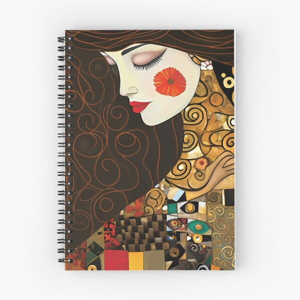 Item preview, Art Nouveau Woman Red Bloom Portrait designed and sold by RAGANADesign.