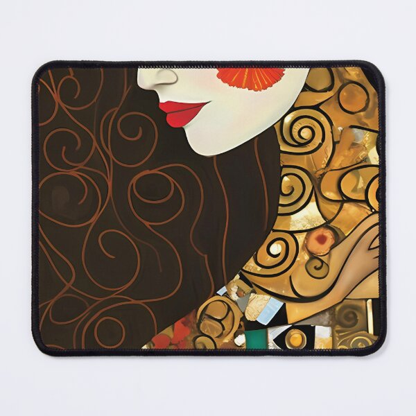 Item preview, Art Nouveau Woman Red Bloom Portrait designed and sold by RAGANADesign.