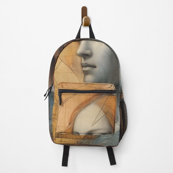 Item preview, Renaissance Woman Profile Golden Geometry Portrait designed and sold by RAGANADesign.