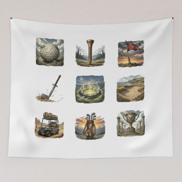 Item preview, Epic Fantasy Golf Quest and Mythic Artifacts Art designed and sold by mood-draftsman.