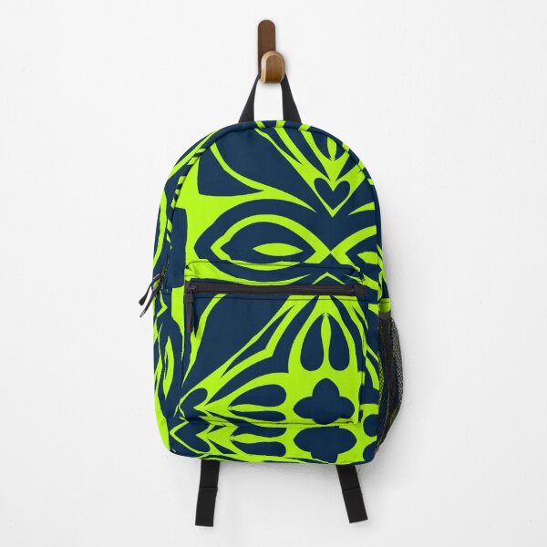 Item preview, Neon Lime Green and Navy Geometric Tile Pattern designed and sold by AneissPiaf.