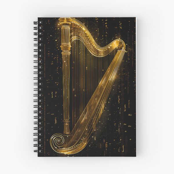 Artikelvorschau, Goldene Harfe Bauplan Schwarze Musik Kunst entworfen und verkauft von RAGANADesign.