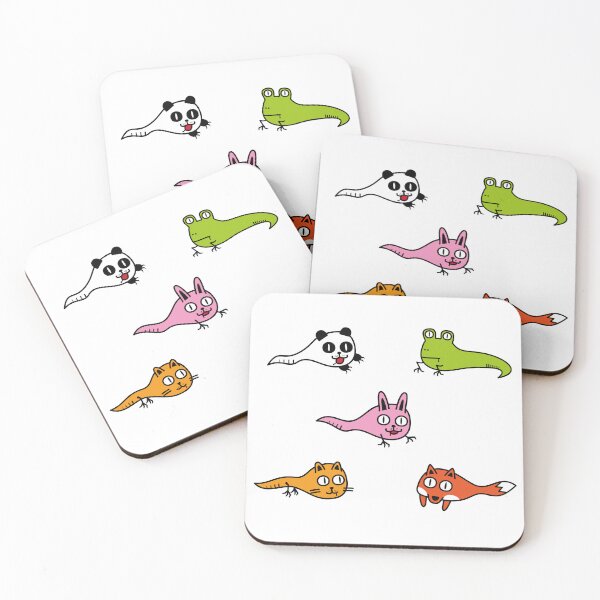 Item preview, Cute Obake Monster Collection – Funny Ghost Panda Frog Rabbit Cat and Fox Gift for Animal Lovers designed and sold by Wurstlady.