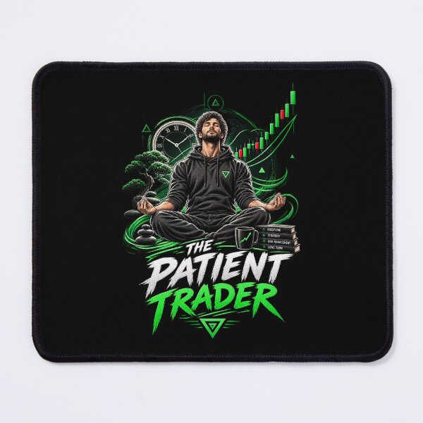 Artikelvorschau, The Patient Trader Trading Mindset Design entworfen und verkauft von NovaMoodCo.