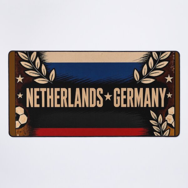 Artikelvorschau, Retro-Fußballposter Niederlande gegen Deutschland entworfen und verkauft von Nexus Space.