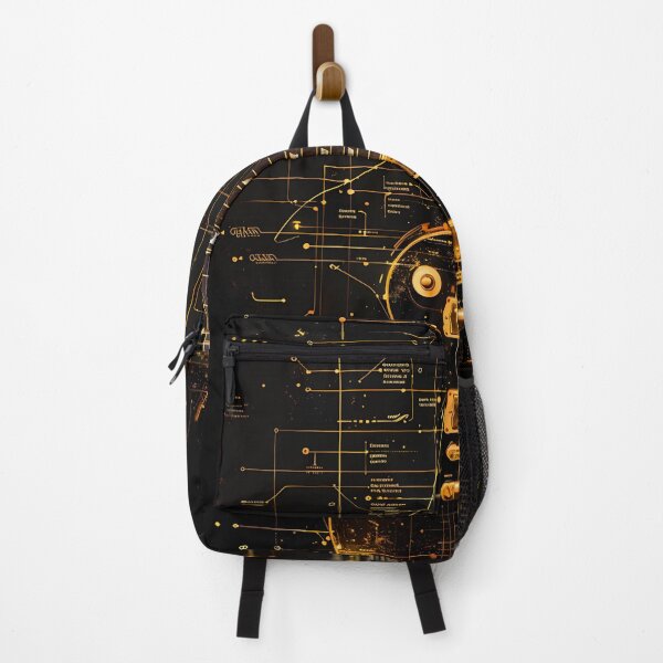 Item preview, Gold Electric Guitar Blueprint Black Art designed and sold by RAGANADesign.