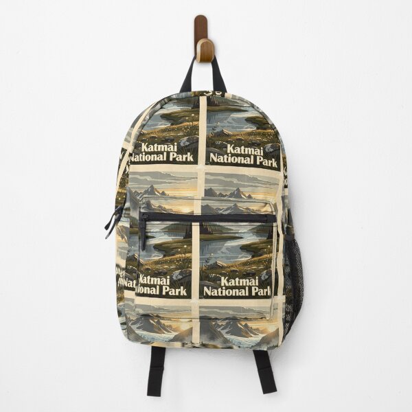 Item preview, Katmai National Park Vintage Travel Art designed and sold by Teelogic.