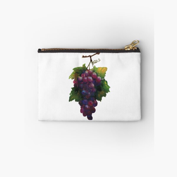 Item preview, original watercolor of a bunch of  grapes and frost. designed and sold by aswoa.