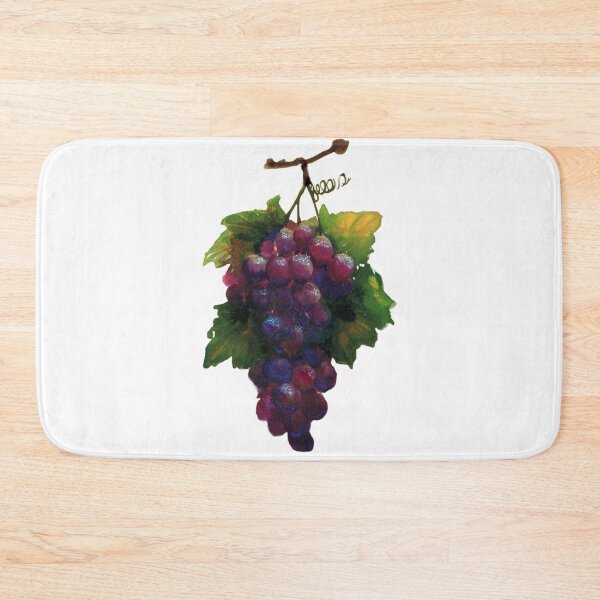 Item preview, original watercolor of a bunch of  grapes and frost. designed and sold by aswoa.