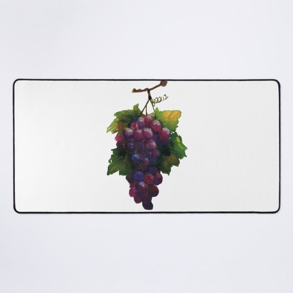 Item preview, original watercolor of a bunch of  grapes and frost. designed and sold by aswoa.