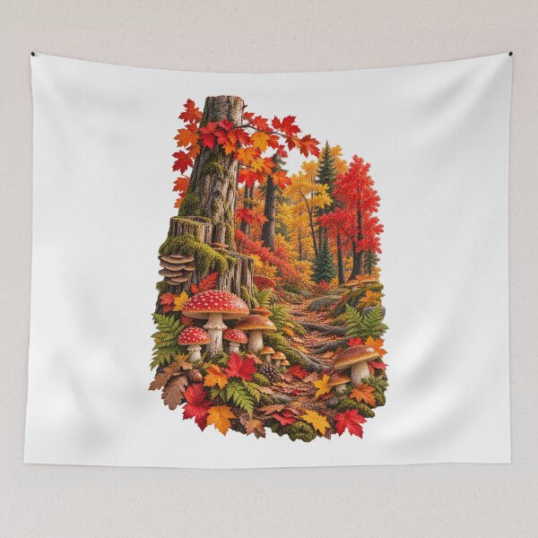 Item preview, Autumn Mushroom Forest Fall Fungi Woodland designed and sold by RockitBaby.