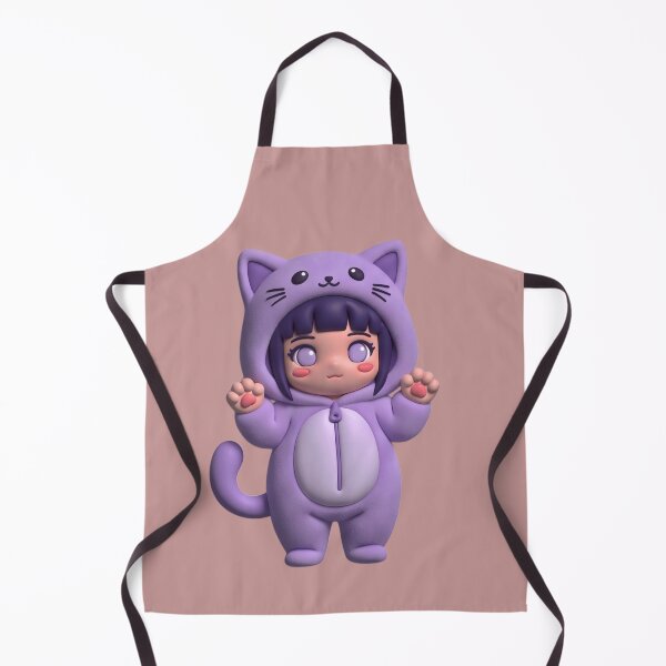 Item preview, Kawaii Purple Cat Onesie Anime Girl - Cute Chibi Kigurumi Sticker designed and sold by BlackSyeth.