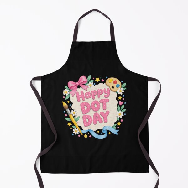 Item preview, Happy Dot Day Watercolor Art Palette Cute Pink Bow & Paintbrush designed and sold by Zizo-DR44.