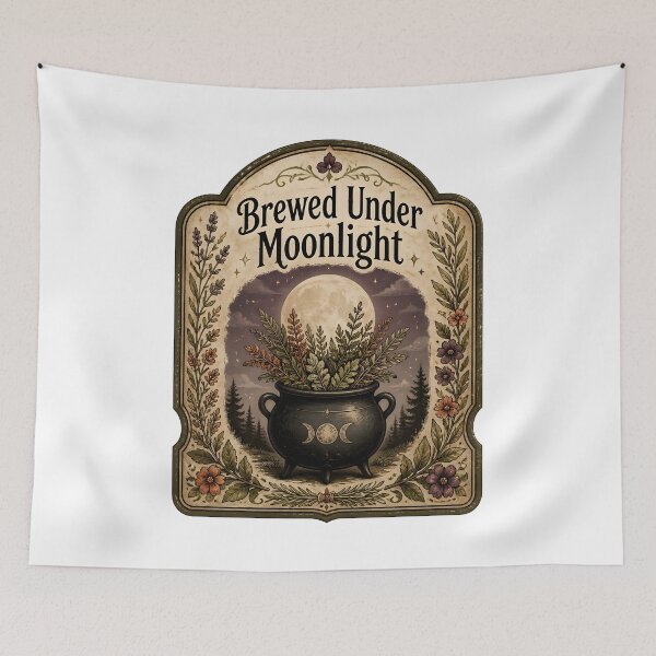 Item preview, Brewed Under Moonlight The Apothecary at Work designed and sold by BernoNickel.