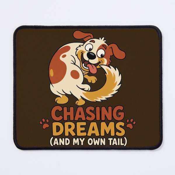 Item preview, Chasing Dreams (And My Own Tail) — Funny Cartoon Dog Tee designed and sold by Dbm Teeverse.