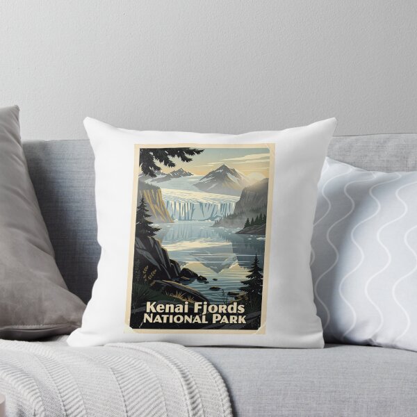 Item preview, Kenai Fjords National Park Vintage Travel Art designed and sold by Teelogic.