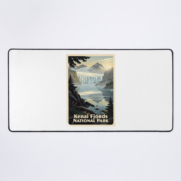 Item preview, Kenai Fjords National Park Vintage Travel Art designed and sold by Teelogic.