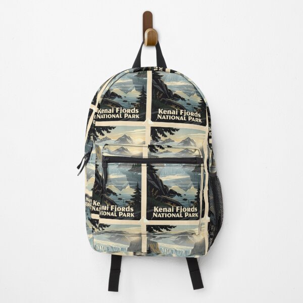 Item preview, Kenai Fjords National Park Vintage Travel Art designed and sold by Teelogic.