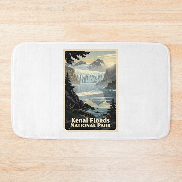 Item preview, Kenai Fjords National Park Vintage Travel Art designed and sold by Teelogic.