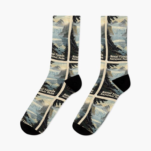 Item preview, Kenai Fjords National Park Vintage Travel Art designed and sold by Teelogic.