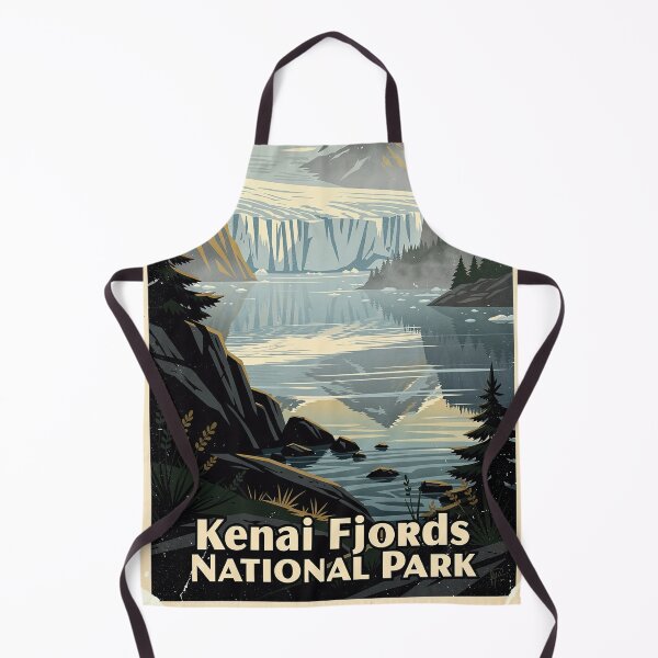 Item preview, Kenai Fjords National Park Vintage Travel Art designed and sold by Teelogic.