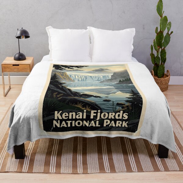 Item preview, Kenai Fjords National Park Vintage Travel Art designed and sold by Teelogic.
