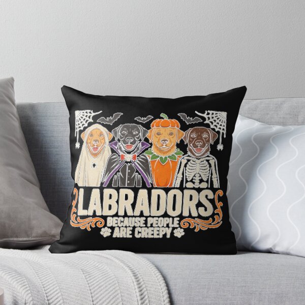 Item preview, Labradors Because People are Creepy Funny Halloween Dog designed and sold by My Kozy Shoppe.