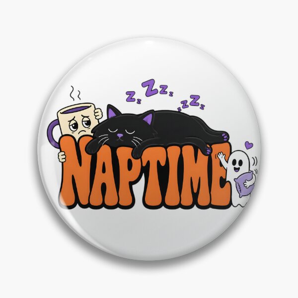 Item preview, Cute Black Cat Naptime Retro Spooky Halloween designed and sold by VisualVerseLab.
